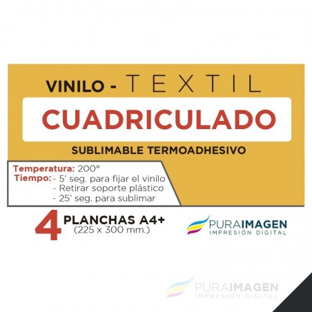 Vinilo cuadriculado termoadhesivo sublimable