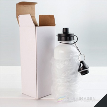 Botella deportiva de aluminio blanca - Hoppy