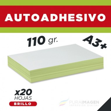 Papel Foto Autoadhesivo - 110 gr. Brillo A3+ (x20)