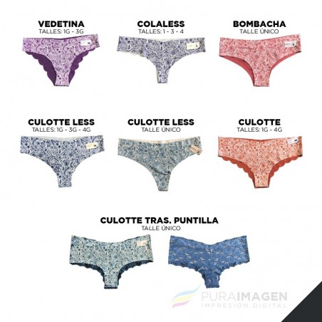 Culotte Tras. Puntilla - Ropa interior Mujer