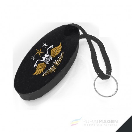 Llavero de goma OVALADO