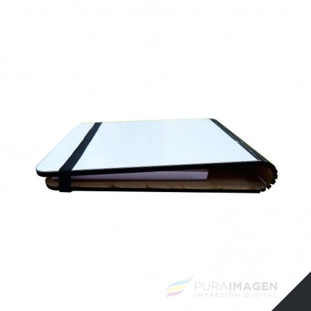 Anotador flexible de madera matte + 100 hojas blancas