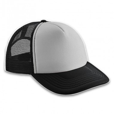Gorra Trucker Adulto Negra - Frente Blanco