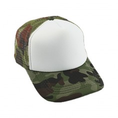 Gorra Trucker Adulto Camuflada - Frente Blanco