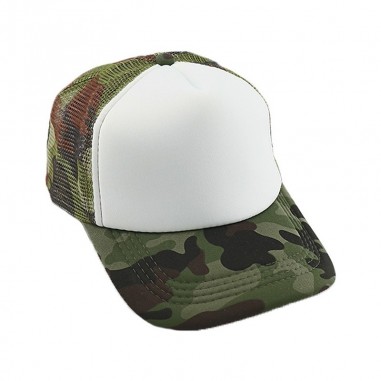 Gorra Trucker Adulto Camuflada - Frente Blanco