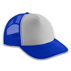 Gorra Trucker Adulto Azul Francia - Frente Blanco