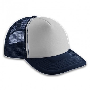 Gorra Trucker Adulto Azul Marino - Frente Blanco
