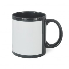 Taza Cerámica Negra frente Blanco Orca