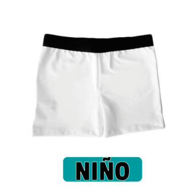 Boxer de niño blanco 100% poliester...