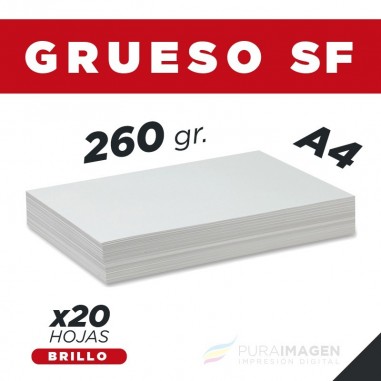Papel Foto - 260 gr. Brillo SF A4 (x20)