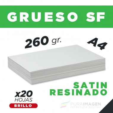 Resma de 20 Hojas Resinadas...