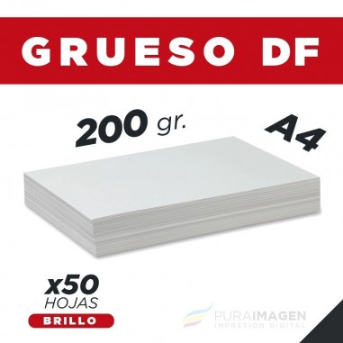 Resma de 50 Hojas A4 Brillo / 200gr....