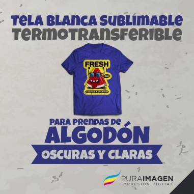 Tela termoadhesiva sublimable